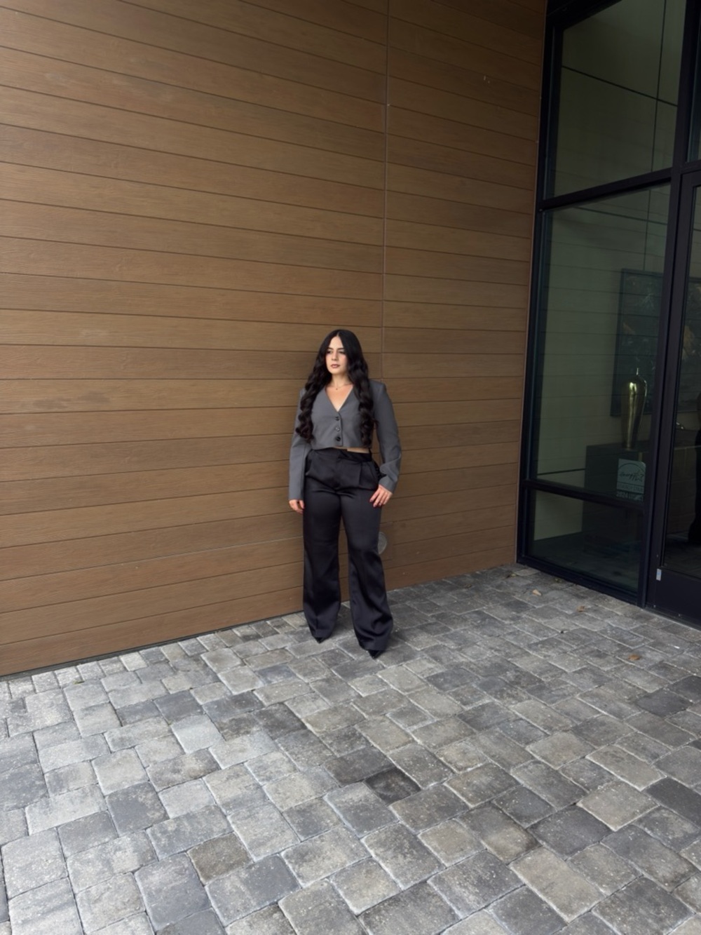 Zara  Wide-Leg Satin Pants